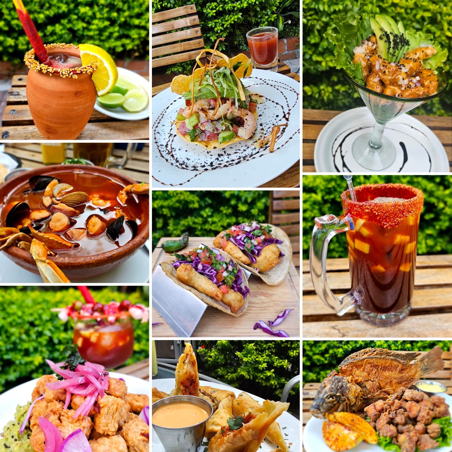 Collage del menú